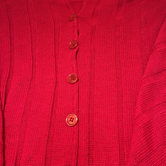 Steven Edwards Hot Pink Acrylic Sweater Shawl . One Size Fits All. Button Front - Picture 4 of 6